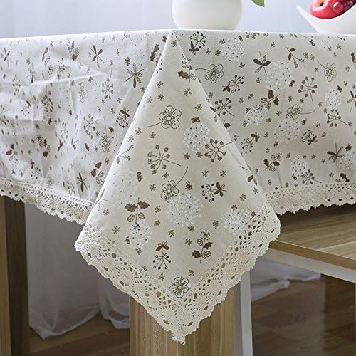 Vintage Cotton Linen Kitchen Table Cloth Dining Room Tablecloth ( Dandelion 90x90cm )