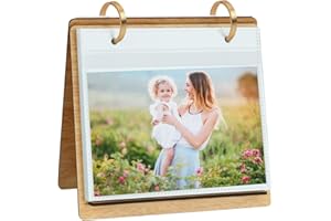 ZEEYUAN Álbumes de Fotos de 10X15 para 60 Fotos Moldura fotográfica de Madeira Regalo para Mamá