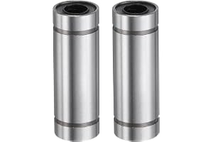 QUARKZMAN 2 stycken LM6LUU linjära lager 6 mm hål 12 mm OD 35 mm längd linjära kullager dubbelsidigt gummi förseglat lagerstål för CNC-maskin 3D-skrivare livsmedelsförpackningsmaskin