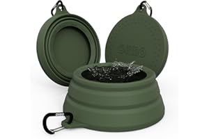 OHMO Odporna na rozlanie składana miska na wodę dla psa, 680 ml, do samochodów, bez rozprysków, przenośne miski na podróż z psem, niezbędne artykuły dla zwierząt domowych, na wycieczki, akcesoria