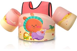 RRTIZAN Enfants Gilet de Flottement de Natation, Dispositif de Flottaison pour Bébé, Aides à la Formation de Natation pour Garçons/ Filles de 2 à 5 Ans, 14-30KG