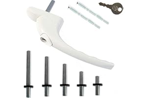 MAMAN White - UPVC Universal Inline Espag Lockable Window Handle Smart Spindle