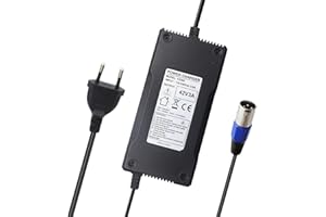 Abakoo Power Supply Charger Charging Cable 42 V 3 A for 36 V Batteries with 3 Pin XLR Connection Plug for E-Bike Electric Bicycle Electric Bicycle Batteries for Charging Replaces HP1202L3