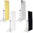 Neewer - Pannello piatto 90 x 180 cm, per riflettere le luci dello studio fotografico, con supporto rotante a 360 gradi e bor