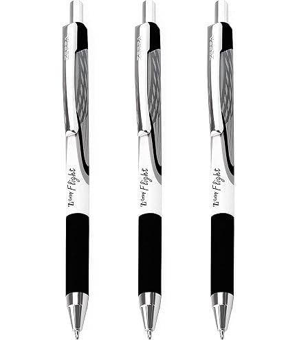 Lot De 10 Stylos Bille Zebra Doodler'z Stick - Pointe 1.0 Mm, Encre Noire Fluide - Pour école, Bureau, Maison - 13