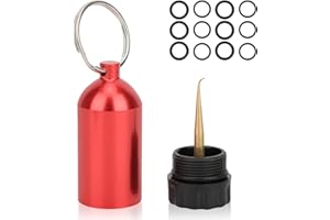 Agatige Diving Cylinder O Rings, Scuba Diving Tank, Mini Tank Key Ring Diving Cylinder Valve Sealing Ring with O-Rings Dive Kit Swimming Outdoor Safety for Swimming Diving Cylinder Valves