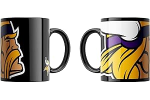 Great Branding NFL Oversized Classic Tasse Team-Logo schwarz American Football Tasse 330 ml Becher für Fans