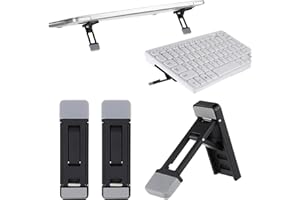 APHUMEDC 2 Stück Keyboard Ständer Tragbare Tastaturerhöhung Mini Laptopständer Tastatur Ständer 3 Stufig Verstellbare Tastaturs Erhöhung Selbstklebende Tastaturs Riser Füße für Die Meisten Tastaturen(Schwarz)