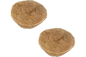 KUNJOCY Pack of 2 Replaceable Coco Hanging Basket Liners Coir Planter Liner Round Coco Fiber Liner for Hanging Basket Pre-formed Thick Plant Basket Liner for Home Garden Plant Flowers Vine Pot (12 Inch)