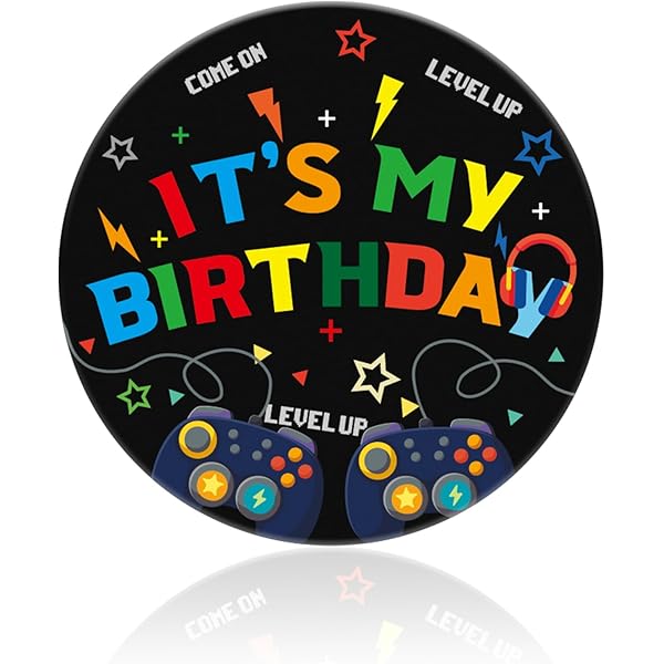 It's My Birthday Embleem, 5,8cm Pixelthema Gelukkige Verjaardag-Knop