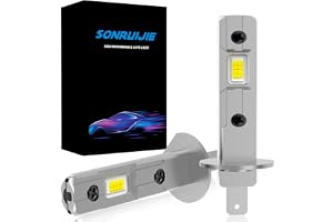 SONRUIJIE H1 LED-strålkastarlampa 16000LM 100W, 6000K Vit Super Bright Mini LED H1-lampor Bilkonverteringssats Halogenbyte, p