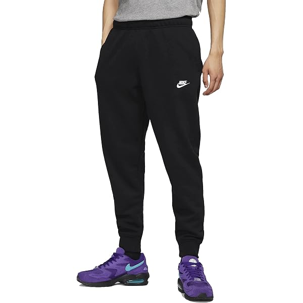 Nike Club French Terry Sweatpants Jogginghosen (S, Black/White, s) :  Amazon.de: Fashion