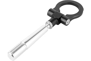 ‎FYDUN Car Towing Eye, Fydun CNC Aluminium Towing Hook Towing Hitch for Race Tracks Car Trailer Ring for FX35 FX45 FX50 QX70 (Black)