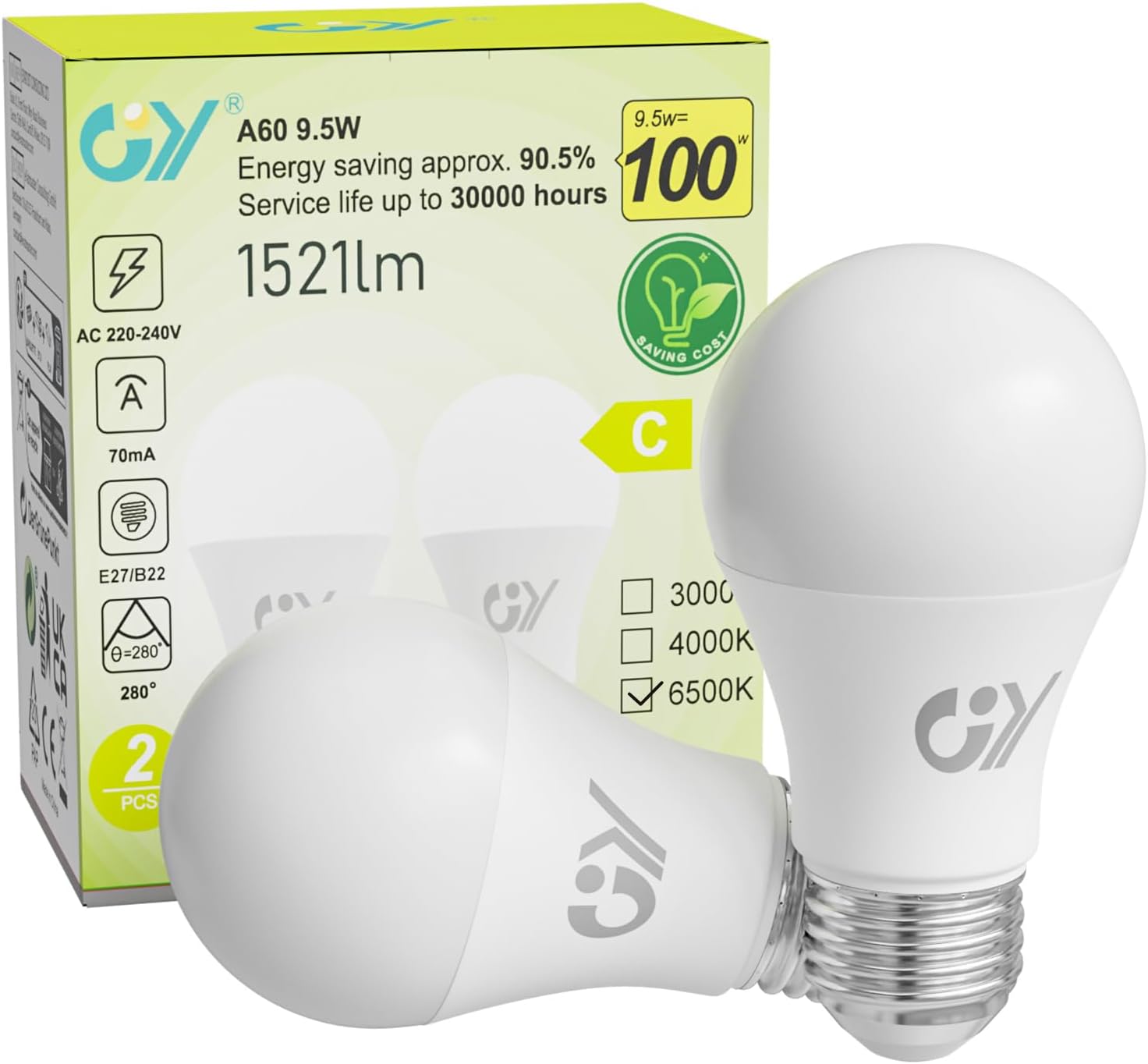 Faut-il Acheter le GY Bombillas Led E27 Luz Fr a 6500K - 9 5W Eq (Sélection) ? Notre Avis