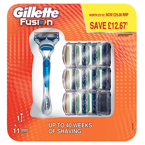 Gillette Fusion Manual Razor with 11 Blades