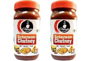 CHINGS SECRET Chings Schezwan Chutney 1kg (Pack of 2) – Spreading Chutney – Spicy Dip with Starters – Makes Your Food Tantalizing and Delicious