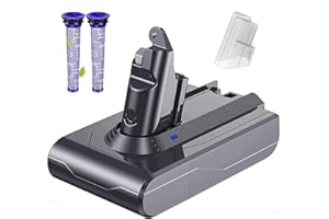 V6 6.0Ah Ersatzakku für Dyson V6 Akku Kompatibel mit DC62 DC58 DC59 DC61 DC62 Animal DC72 DC74 SV03 SV04 SV05 SV06 SV07 SV09 967810-23 967810 Handstaubsauger +2Pcs Filter
