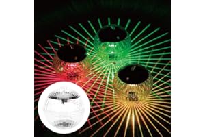 Jacksking Piscine Solaire, lumière de décor de Lampe de Boule Flottante actionnée Solaire imperméable Multicolore pour Le Jardin de Piscine, lumière Solaire