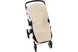Funda de Verano para Silla Paseo Universal Rosy Fuentes- Colchoneta para Carrito Bebé- Transpirable-Compatible con Bugaboo, Jane, Concord, Baby Jogger, Bebecar…-Camel