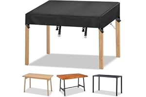 AXPQHL Housse de Plateau Table, Housse Plateau Table Jardin, Tissu Oxford 600D imperméable et Anti-poussière Housse de Protection pour Table en Bois, pour Table,Noir,150 x 90 x 15 cm