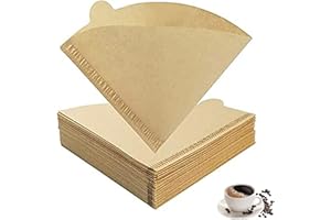 Lanjue 200PCS Coffee Filter Papers, 4.1x5.5inch Disposable Unbleached Cone Filter Papers for Coffee Dripper Pour Over Coffee Maker (1-2 Cups)