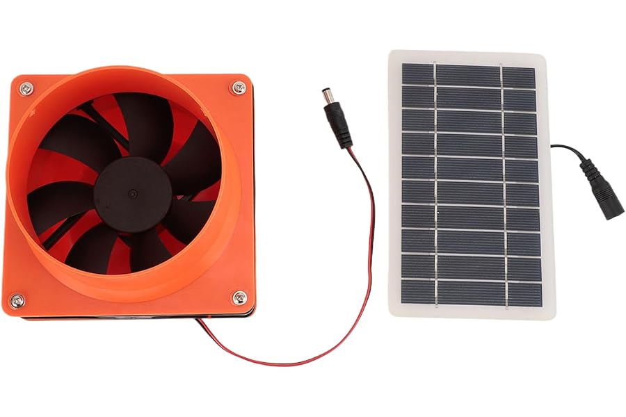 Solar Attic Exhaust Fan - 50W Solar Roof Vent Fan Silent Greenhouse Fan | Solar Powered Attic Fan for Toilets, Restrooms, Chimneys, Kitchen