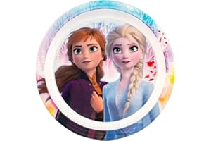 Lulabi Disney Frozen Piatto Piano, Melamina, 21.5Cm