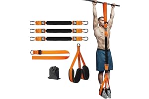 AODEJOY Pull Up Assistance Bands,Heavy Duty Resistance Band Pull Up Assistance Bands,Strength Training Band for Home Gym Fitness,Workout Straps,Adjustable Weight/Size with Feet/Knee Rest