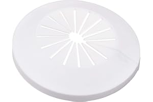 sourcing map Pipe Cover Decoration, 30mm-50mm PP Plastic Escutcheon Water Pipe Drain Line Cover White 4pcs