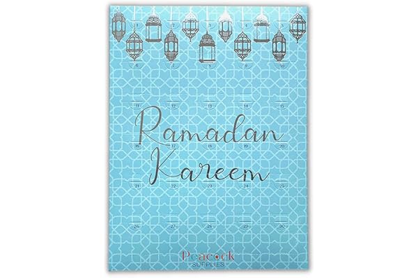 Chokladkalender, nedräkning till ramadan, blå och