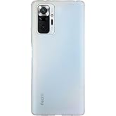 KZY İLETİŞİM Xiaomi Redmi Note 10 Pro ile uyumlu Kapak 1mm Şeffaf Silikon Kılıf