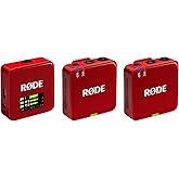 R&Oslash;DE Wireless GO (Gen 3) - &Uuml;&ccedil;&uuml;nc&uuml; Nesil, 32-bit, &Ccedil;ift Vericili, Kayıt &ouml;zellikli Kablosuz Mikrofon Seti (Kırmızı)