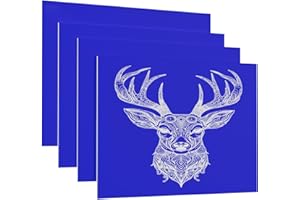 VICTOOL 4 Stück 20 * 30cm blaue Acryl-Schilder für Lasergravur, personalisierte Kunststoffschilder nach Maß für Zuhause, Büro, Geschäft, blaues Panel mit weiß graviert
