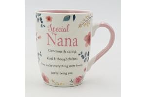 GEMINI GIFTS Nana Mug Gifts for Nana Presents Thoughtful Gifts for Nana Cup Quality Bone China Mug Floral Sentimental Verse Birthday Christmas Mother’s Day