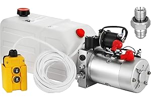 VEVOR Pompe hydraulique 12 V 7 L Pompe hydraulique remorque Simple effet Réservoir plastique Démarrage rapide Débit d'huile rapide Aucune fuite Remorque Élévateur à ciseaux