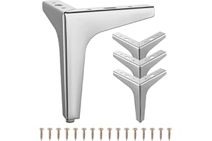 KNPWER SHEENO 4 Pcs Metal Furniture Legs,Sofa Legs,Modern Metal Triangle Furniture Feet DIY Replacement for Cabinet Cupboard Sofa Couch Chair(7 inch (17cm))