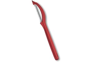 Victorinox Universalschäler mit extra scharfer Klinge, Zackenschliff, rot