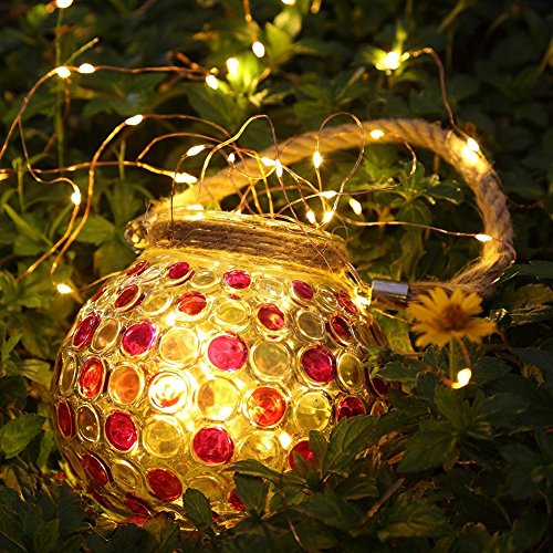 GDEALER 6er Stück 2,2 Meter 20 LEDs Lichterkette Stern Kupferdraht Mikro Batteriebetrieben Innenbeleuchtung Deko für Weihnachten, Hochzeit, Haus – Warmweiß - 4