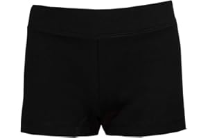 Brody & Co. Childrens Cycle Shorts Girls Dance Exercise Cycling Pants Micro Ballet Stretch Running Irish Dancing Shorts Hot Pants Black