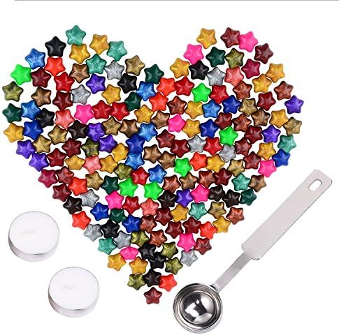 Fancy Chul Wax Seal Candles, Star Wax,sealing Wax For Postage Letter Retro Vintage Wax Seal Stamp .150pcs (Rainbow)