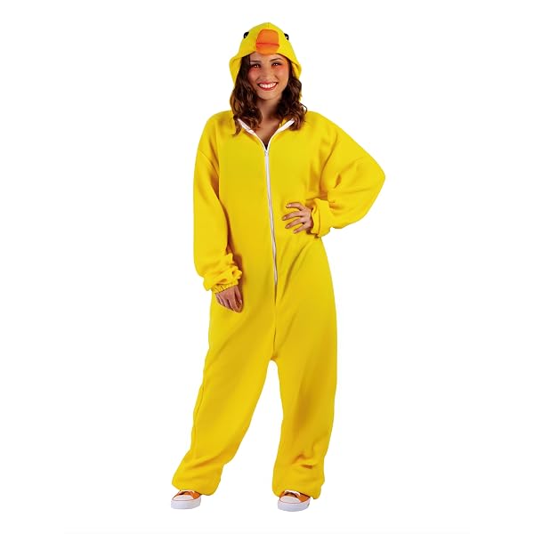 Déguisement Poulet Adulte Complet – Combinaison Avec Capuche Et Queue – Idéal EVG/EVJF Et Fêtes