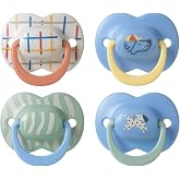 Tommee Tippee Ultimate Fit Pacifier, 6-18 Months | 4 Pack Orthodontic Baby Teat Symmetrical Teat 100% BPA Free Silicone Kids