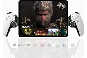 MEGADREAM Mobile Gaming Controller for iPhone/iPad, Wireless Phone Remote Gamepad Bluetooth Joystick for iOS/Android/PC/Switch/Tablet/Cloud Gaming Support Streaming on PS4/Xbox/PC Console Play COD (blanco)