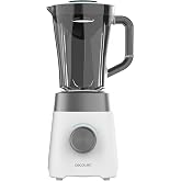 Cecotec Glass Blender with 20000RPM Power Black Titanium 1300MAX W Pro | 1300W, 20000 rpm, AS Plastic Jug 1.5L, 2 Speeds, Pul