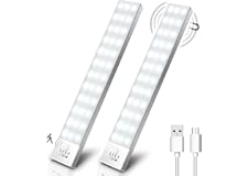 OUILA Luz LED Armario con Sensor Movimiento Blanco Natural 5000K 36 LEDs 4 Modos Luz LED Magnética Adhesiva USB Recargable 10