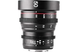 Meike 50mm T2.2 Mini Fixed Prime Manual Focus Wide-Angle Cinema Lens for M43 Micro Four Thirds MFT Mount Cameras BMPCC 4K Z CAM E1 E2 E2C