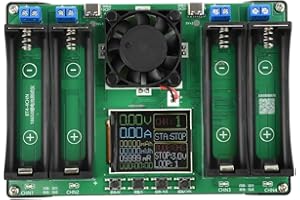 DollaTek Pantalla Digital Capacidad de la batería Probador de Resistencia Interna 18650 Módulo Detector de energía de batería de Litio 4 Canales