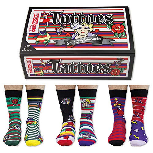 Preisvergleich Produktbild trendaffe Oddsocks Tattoes Socken im 6er Set - Strumpf
