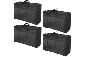 TOOSOAR® 4 stycken 150 l stora flyttpåsar, 600 st förvaringspåsar, vattentäta förvaringspåsar för täcken, filt
