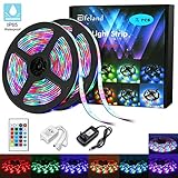 ☆【Weite Anwendung 】Der LED Streifen ist wertig verarbeitet und zudem wasserabweisend, Wasserdicht gemäß IP65. Das bunte Licht in der Dunkelheit, Perfekt für Fernsehen, Garten, Weihnachten, Club, Party, Theateraufführungen, Innen- und Außendekoration usw.